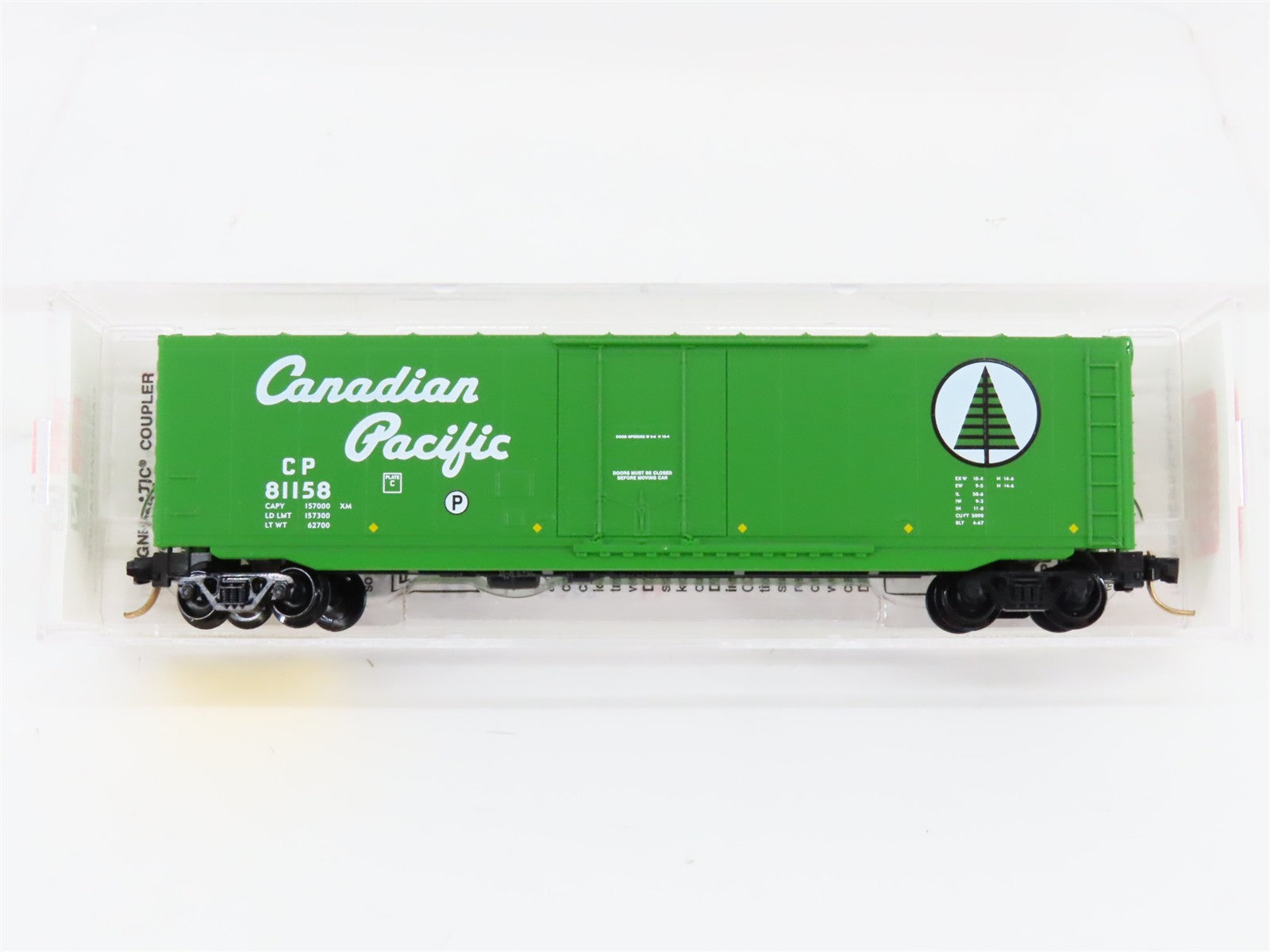 N Micro-Trains MTL 38220 CP Canadian Pacific "Evergreen Tree" 50' Box Car #81158