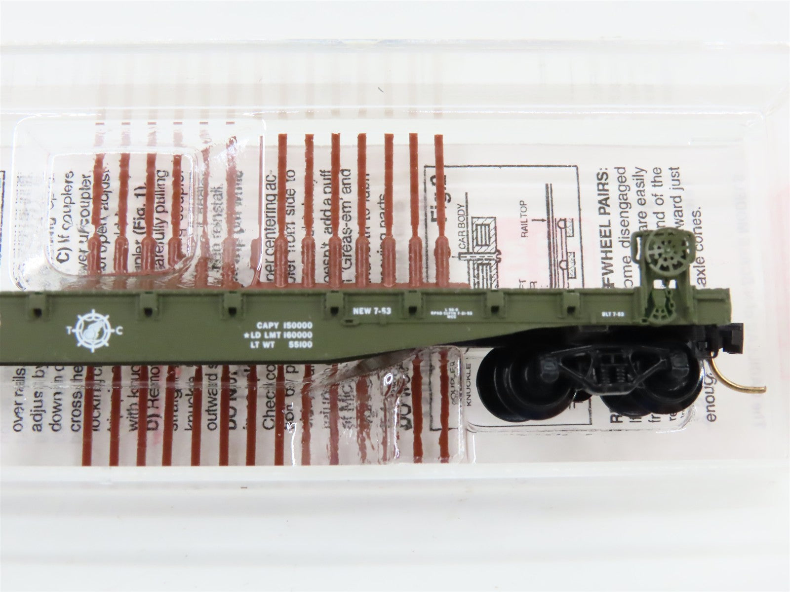 N Scale Micro-Trains MTL 45180 USAX United States Army 50' Flat Car #38064