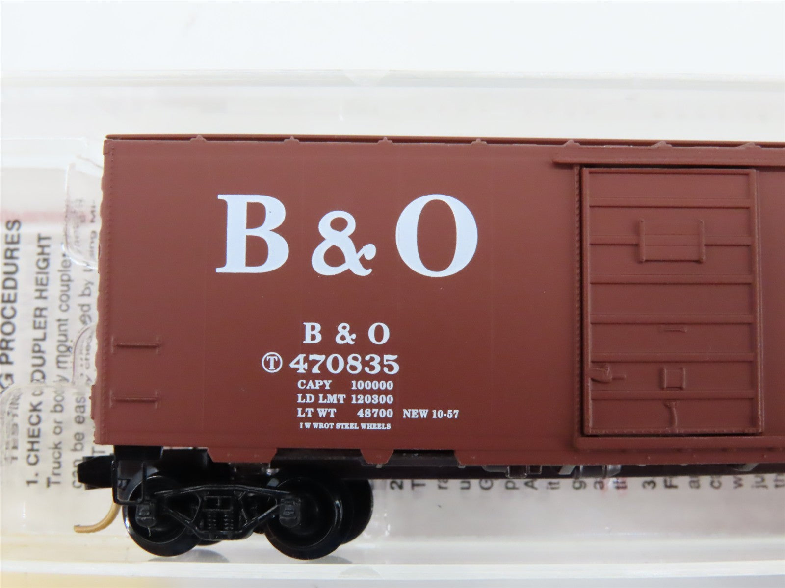 N Micro-Trains MTL 20346/3 B&O Baltimore & Ohio Time Saver 40' Box Car #470835