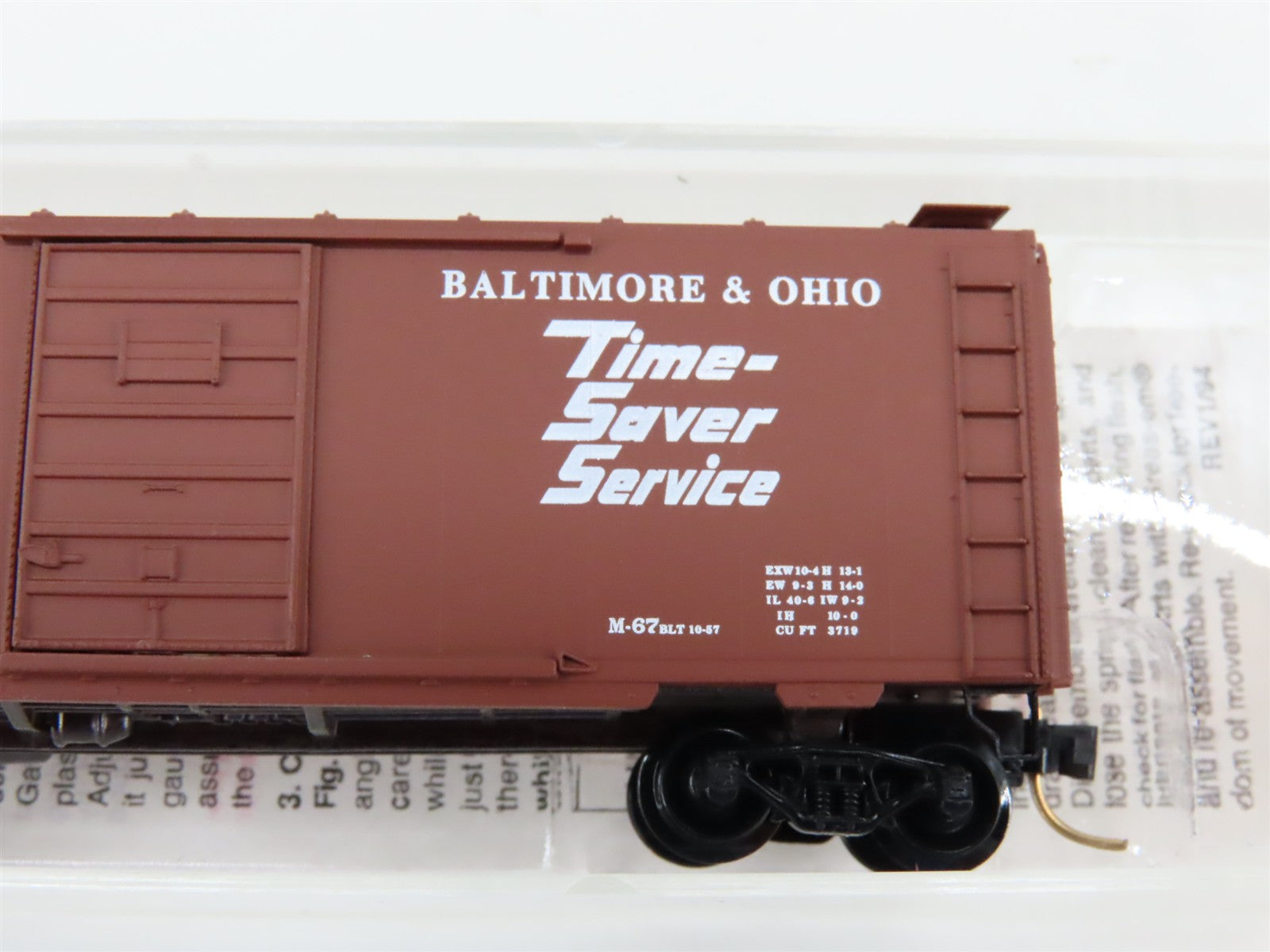 N Micro-Trains MTL 20346/3 B&O Baltimore & Ohio Time Saver 40' Box Car #470835