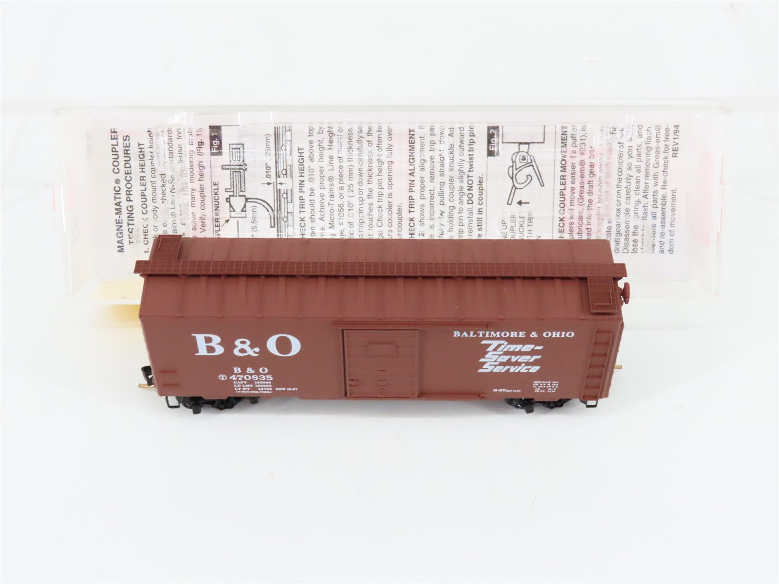 N Micro-Trains MTL 20346/3 B&O Baltimore & Ohio Time Saver 40' Box Car #470835