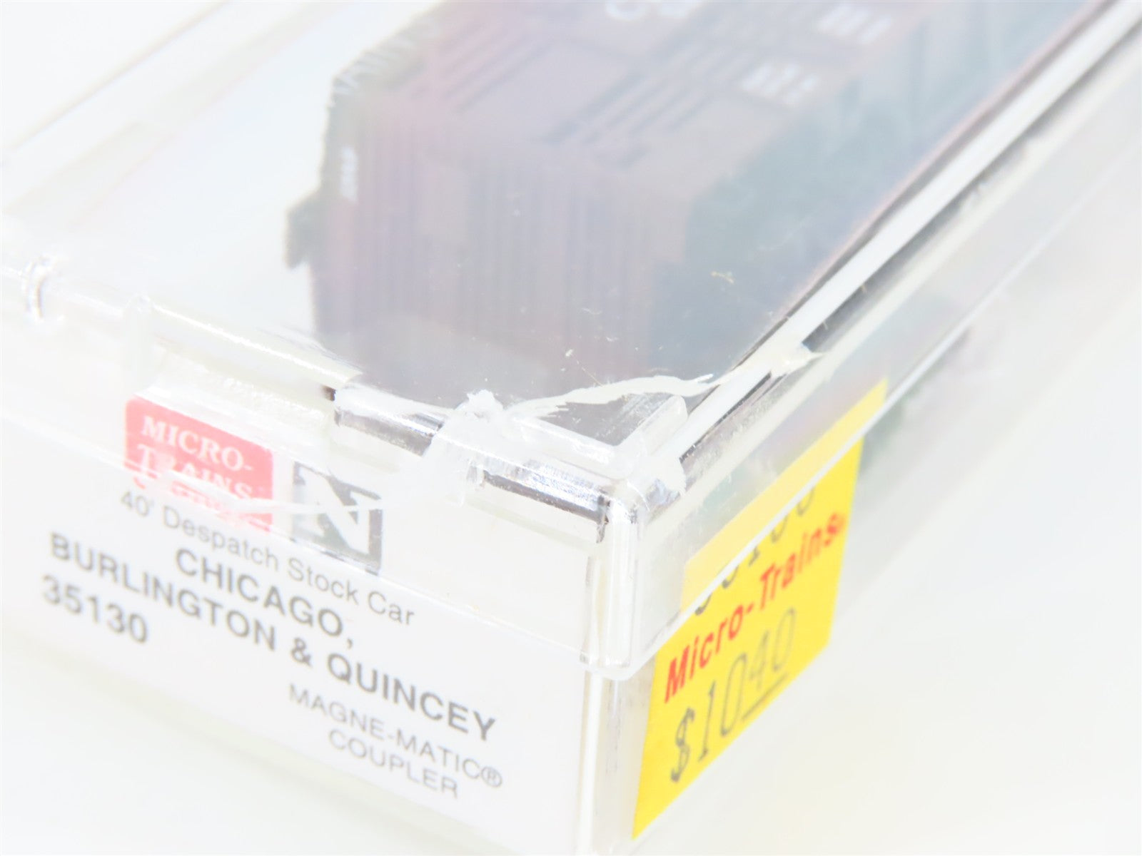 N Micro-Trains MTL 35130 CB&Q Burlington Route 40' Despatch Stock Car #52145