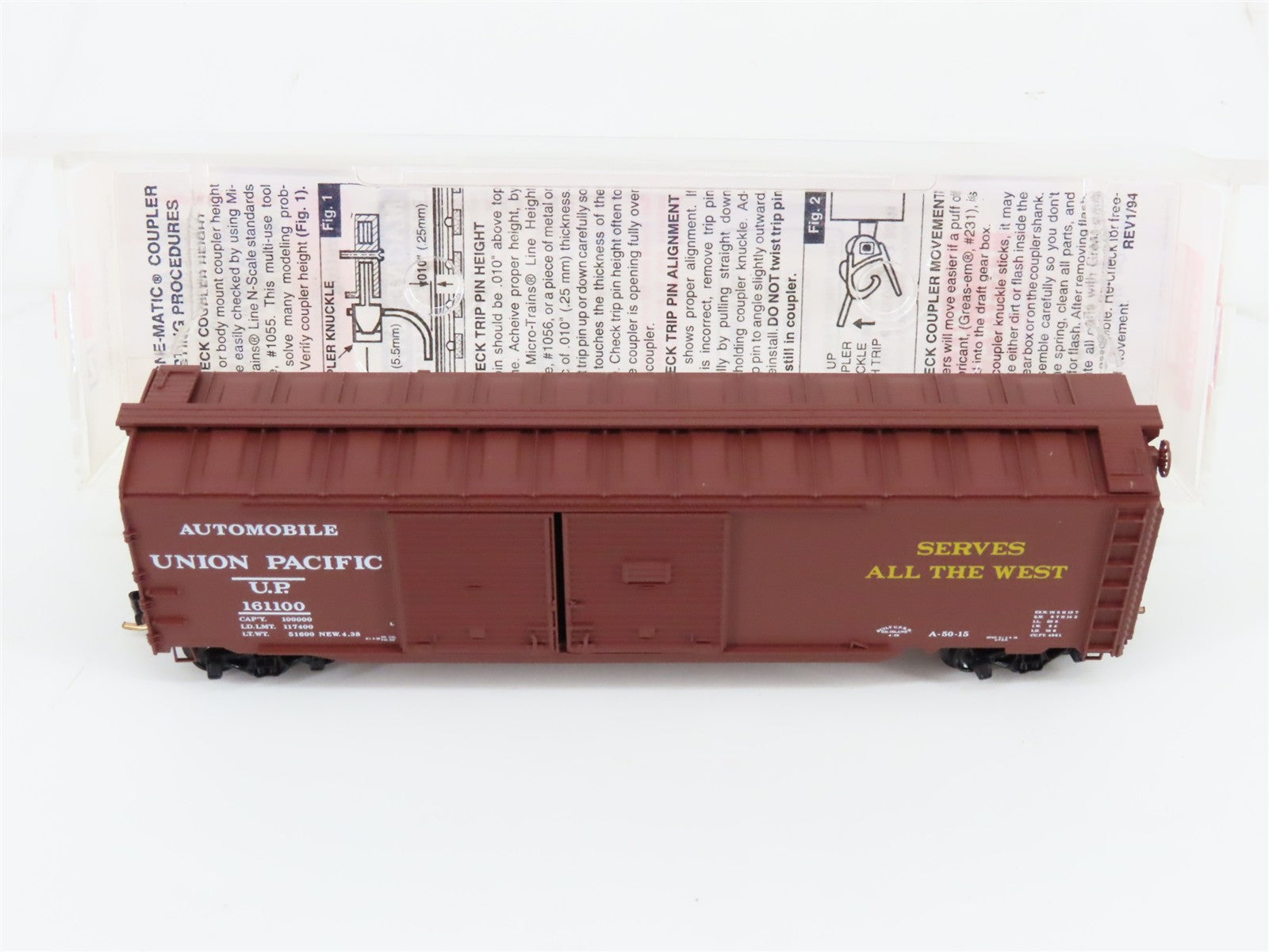 N Scale Micro-Trains MTL 78030 UP Union Pacific 50' Auto Box Car #161100