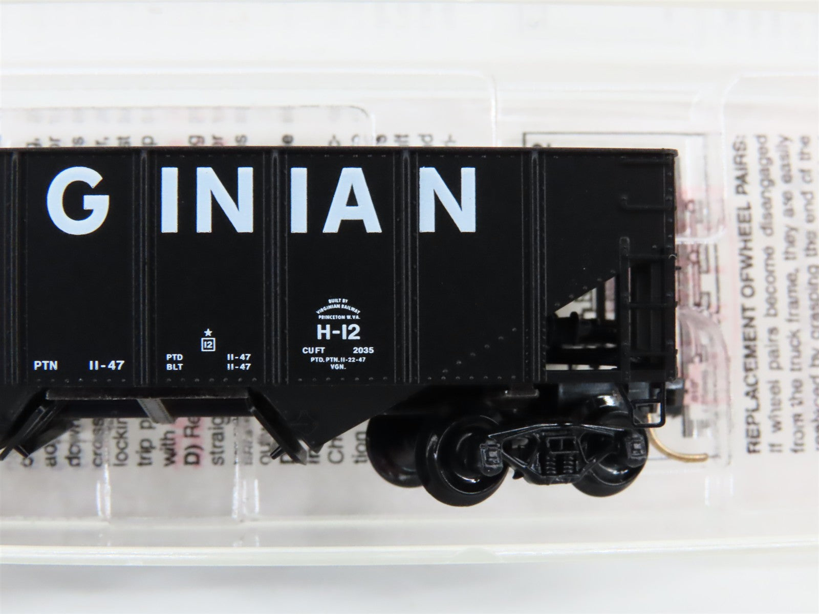 N Scale Micro-Trains MTL 56200 VGN Virginian 33' 2-Bay Open Hopper #23354