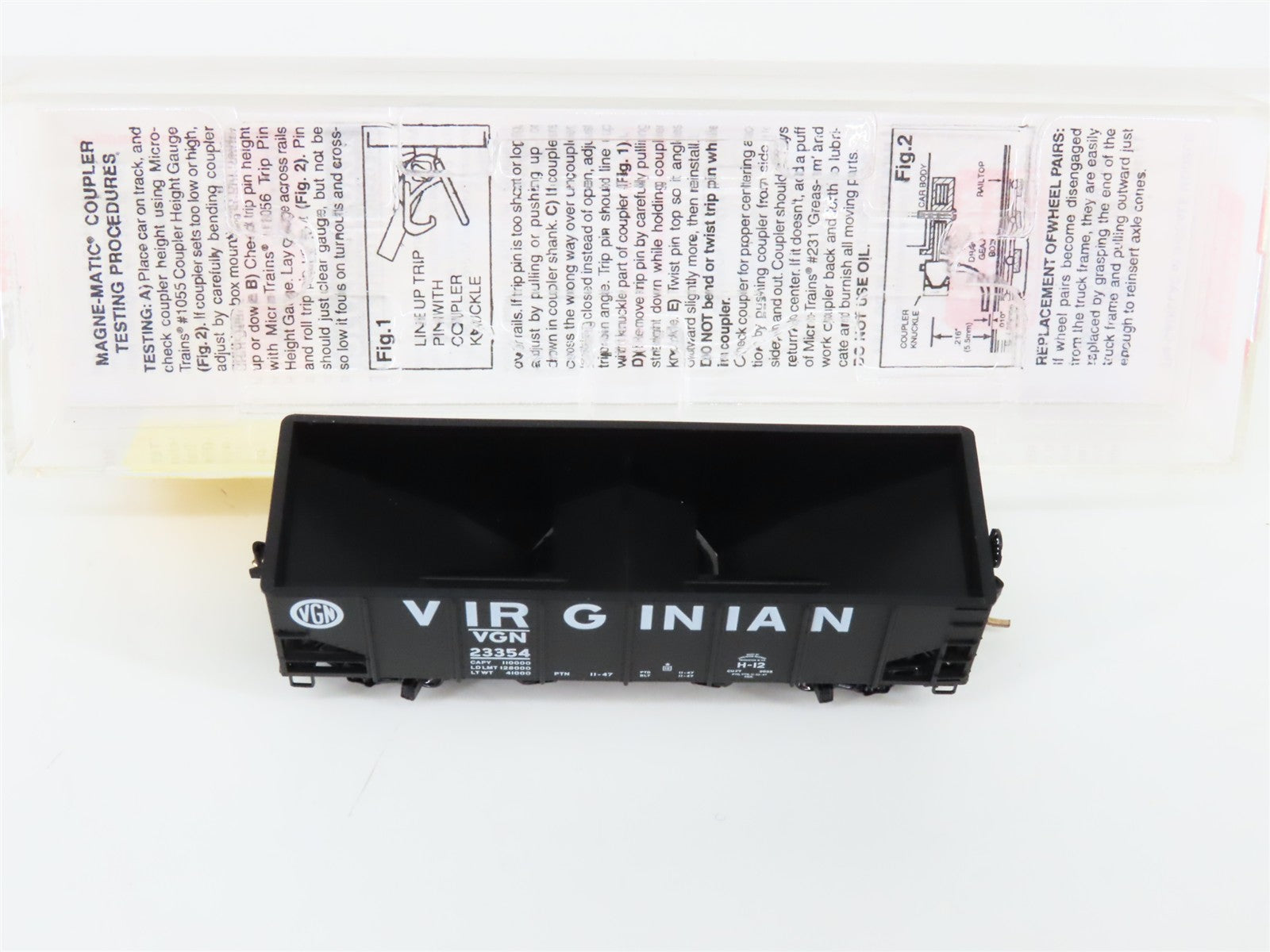 N Scale Micro-Trains MTL 56200 VGN Virginian 33' 2-Bay Open Hopper #23354