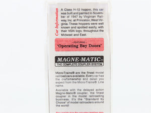 N Scale Micro-Trains MTL 56200 VGN Virginian 33' 2-Bay Open Hopper #23354