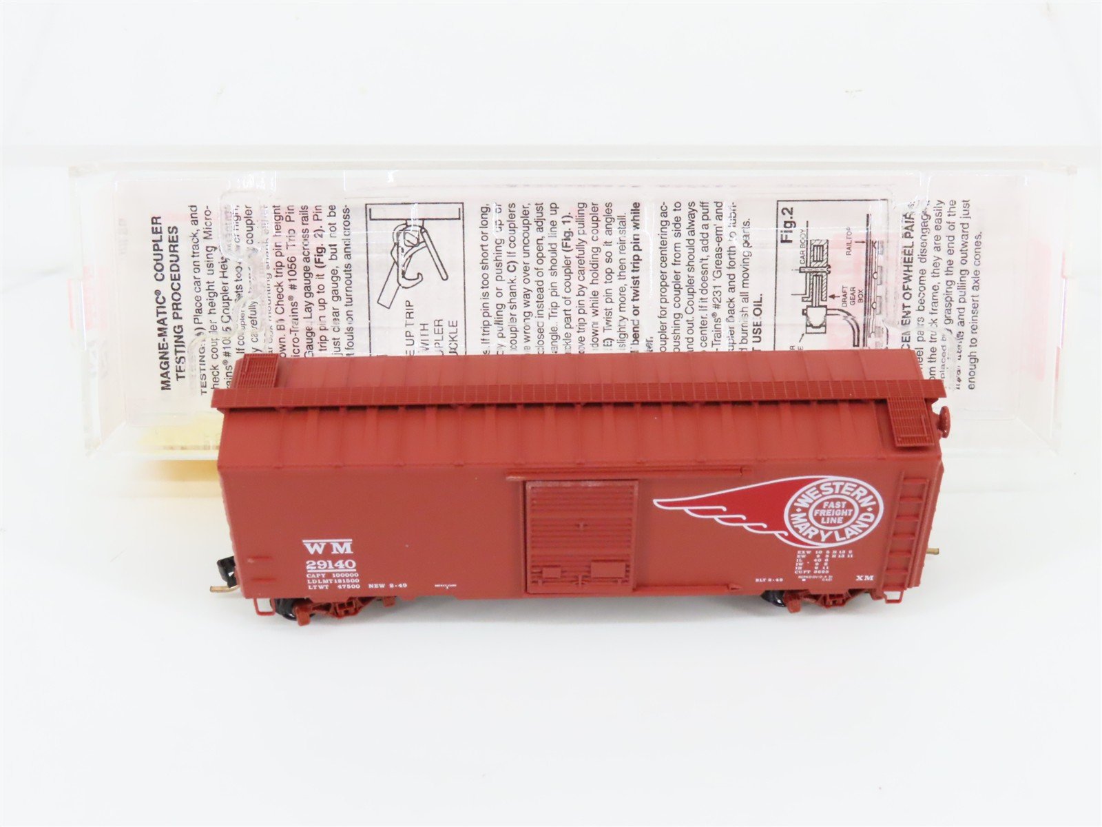 N Scale Micro-Trains MTL 20396 WM Western Maryland Fast Freight 40' Boxcar 25140