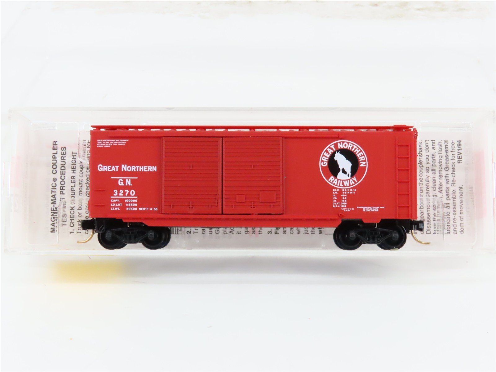 N Scale Micro-Trains MTL 23060 GN Great Northern 40' Double Door Box Car #3270