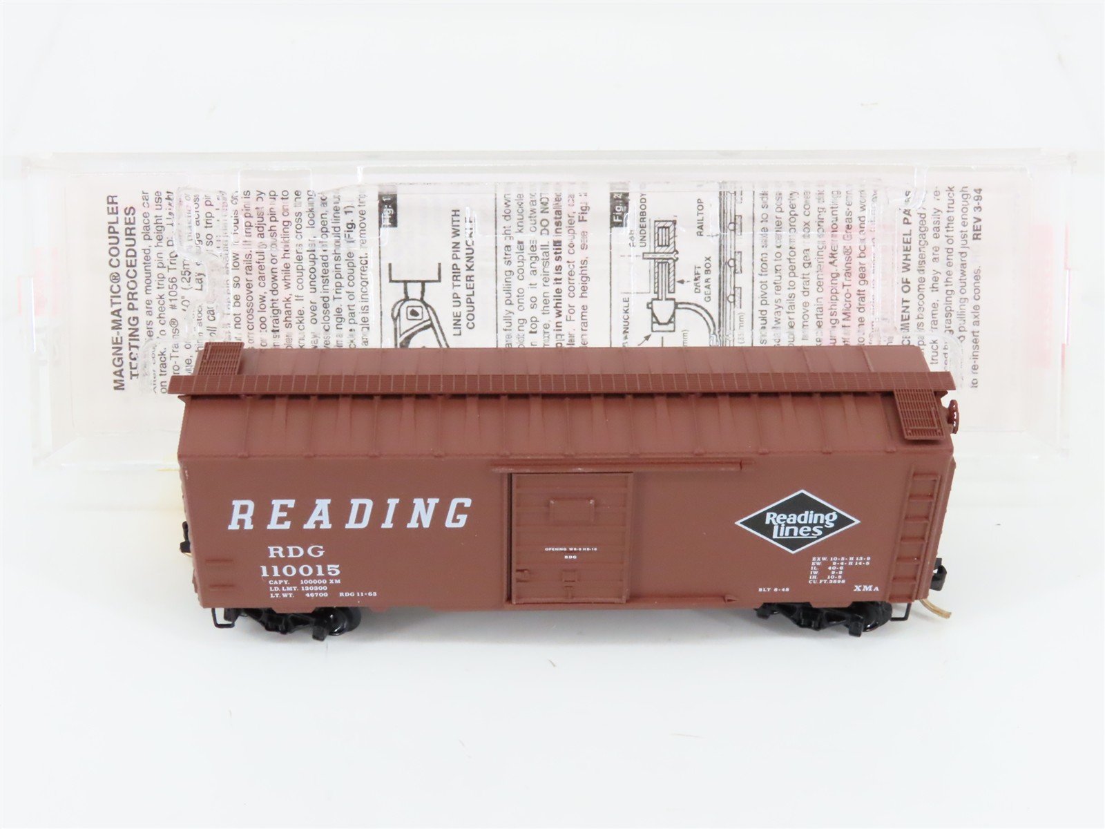N Scale Micro-Trains MTL 20810 RDG Reading Lines 40' Single Door Box Car #110015