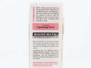 N Scale Micro-Trains MTL 20810 RDG Reading Lines 40' Single Door Box Car #110015
