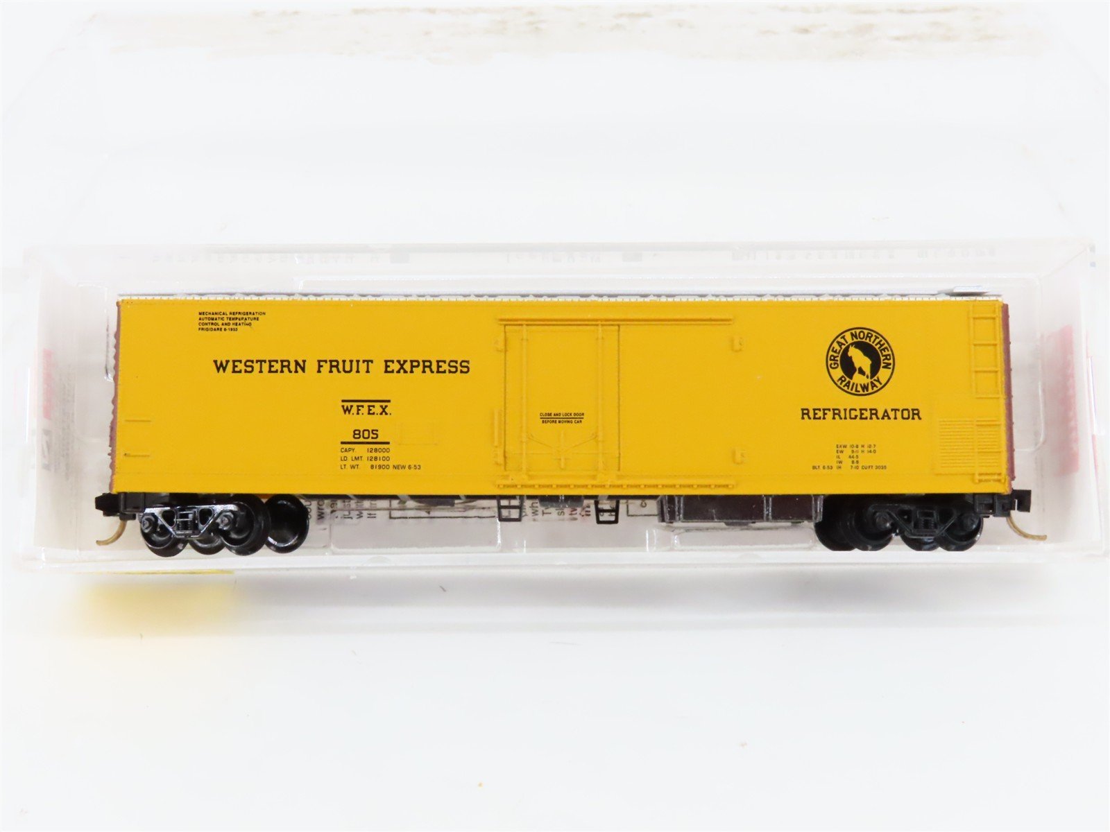 N Scale Micro-Trains MTL 69010/1 GN WFEX Western Fruit Express Mech. Reefer #805