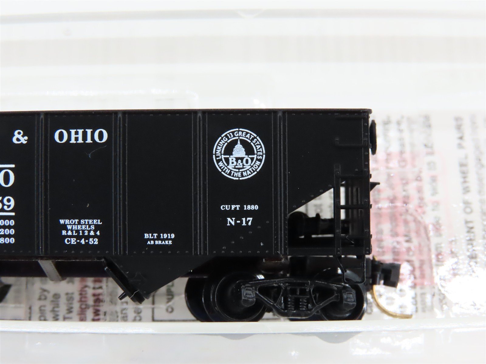 N Scale Micro-Trains MTL 56310 B&O Baltimore & Ohio 2-Bay Open Hopper #324759