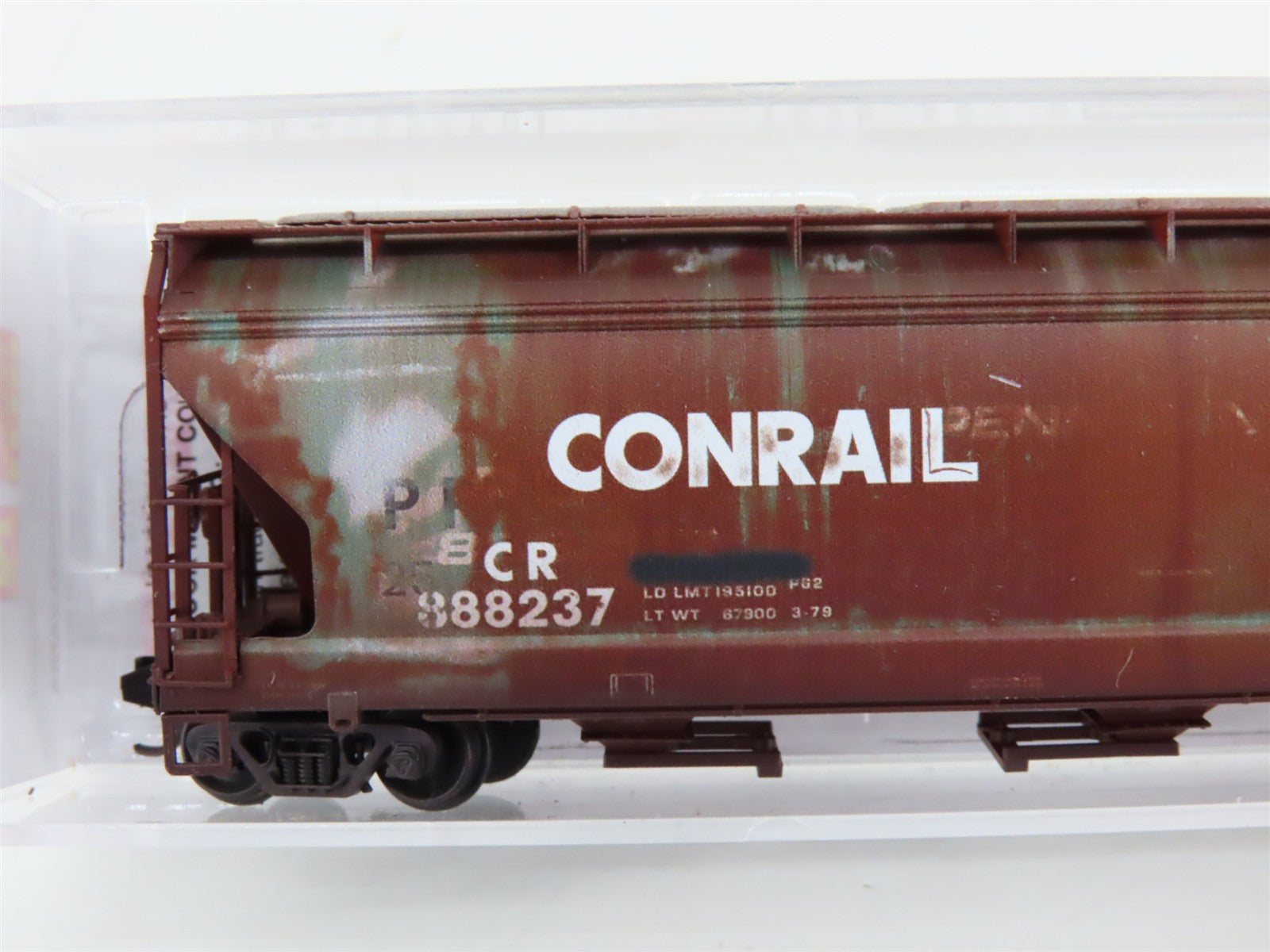 N Micro-Trains MTL 09444990 CR Conrail ex-PRR 3-Bay Hopper #888237 - Weathered