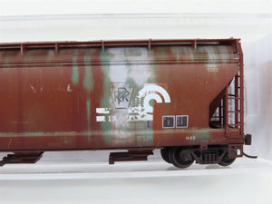 N Micro-Trains MTL 09444990 CR Conrail ex-PRR 3-Bay Hopper #888237 - Weathered