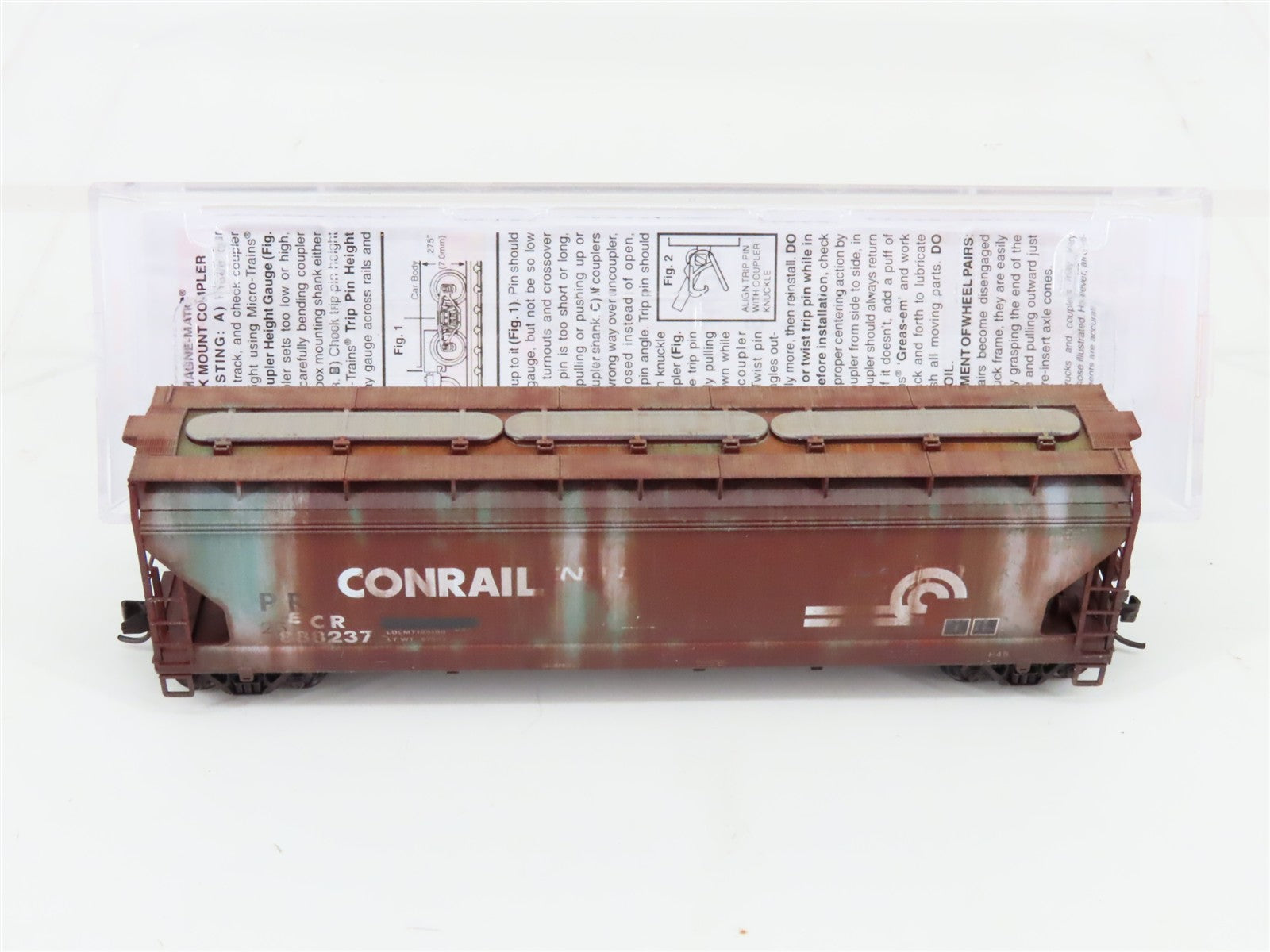 N Micro-Trains MTL 09444990 CR Conrail ex-PRR 3-Bay Hopper #888237 - Weathered