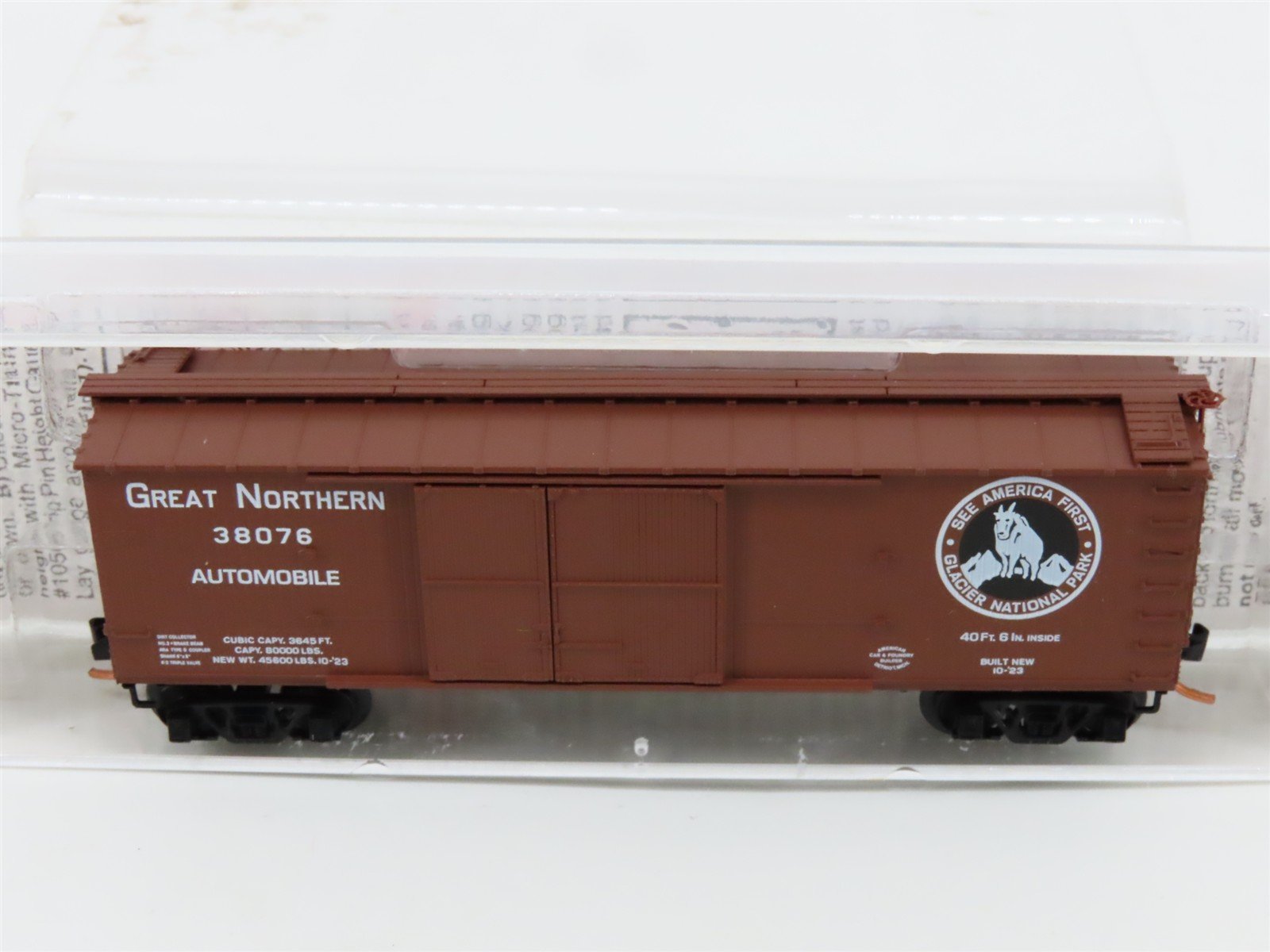 N Scale Micro-Trains MTL 41030 GN Great Northern 40' Wood Boxcar #38076