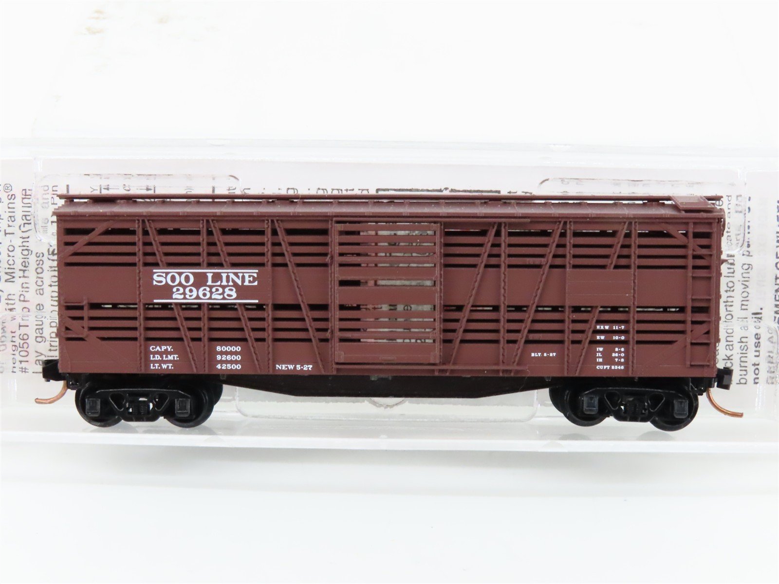 N Scale Micro-Trains MTL 35140 SOO Line 40' Desptach Stock Car #29628