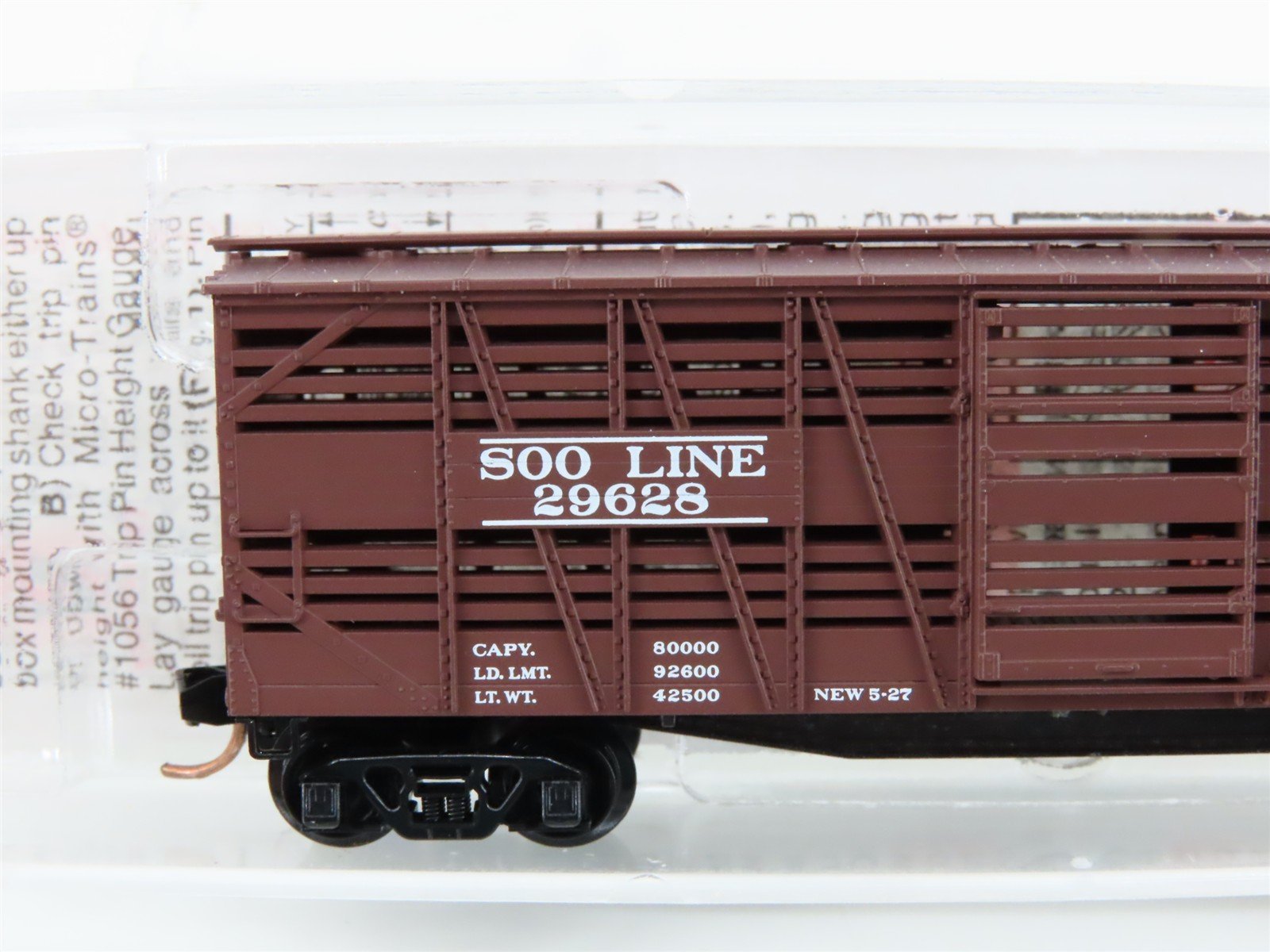 N Scale Micro-Trains MTL 35140 SOO Line 40' Desptach Stock Car #29628