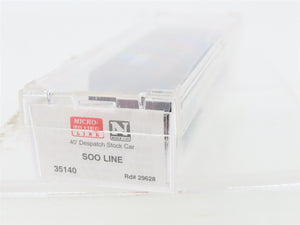 N Scale Micro-Trains MTL 35140 SOO Line 40' Desptach Stock Car #29628