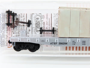 N Scale Micro-Trains MTL 04500300 ATSF Santa Fe 50' Flatcar #206204 w/Load
