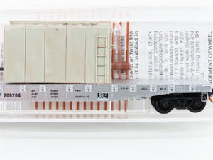 N Scale Micro-Trains MTL 04500300 ATSF Santa Fe 50' Flatcar #206204 w/Load