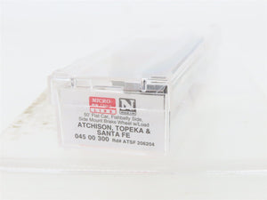 N Scale Micro-Trains MTL 04500300 ATSF Santa Fe 50' Flatcar #206204 w/Load
