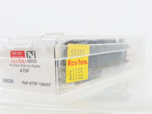 N Scale Micro-Trains MTL 59030 ATSF Santa Fe 40' Steel Ice Reefer #188457
