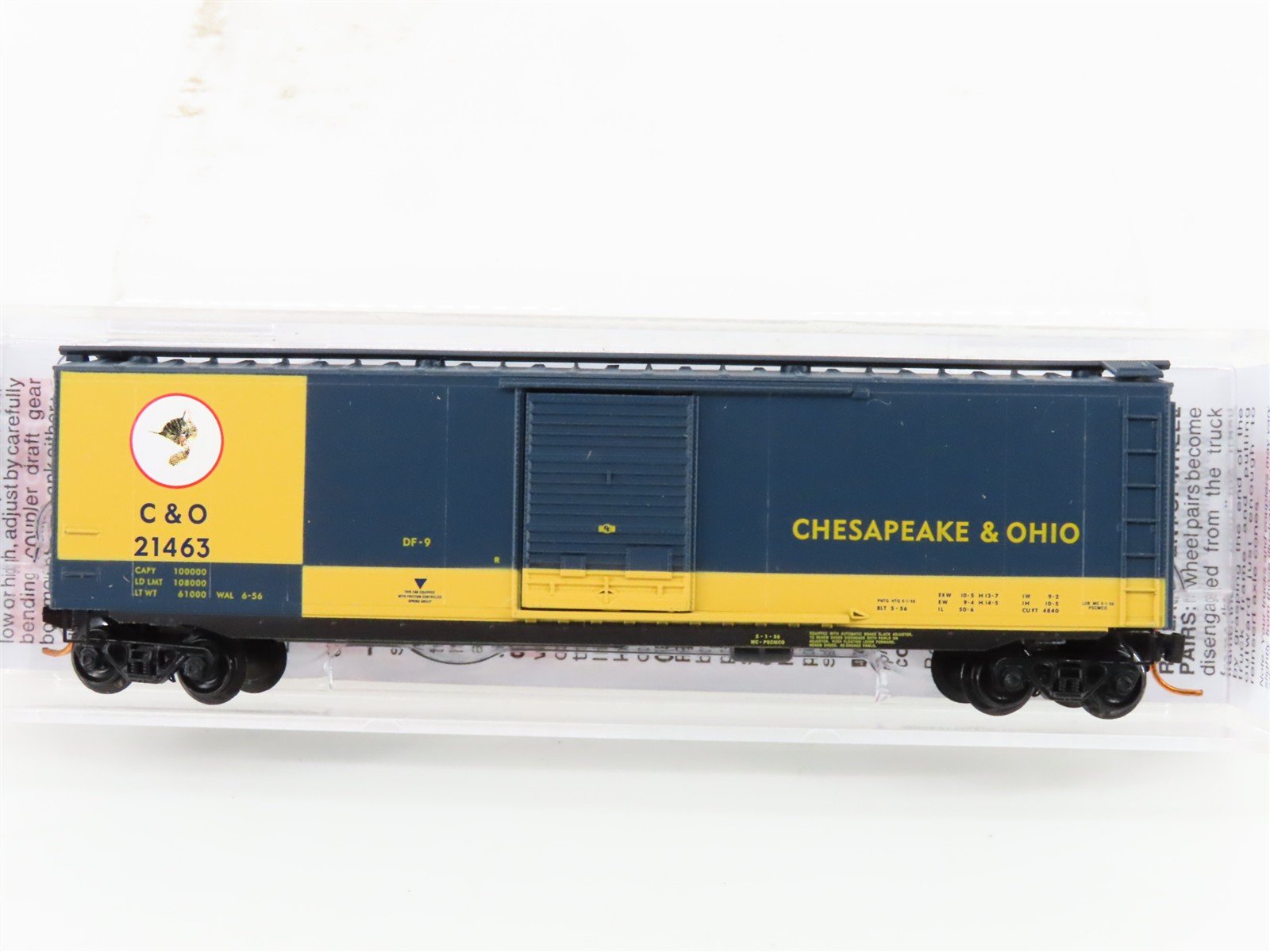 N Micro-Trains MTL 03100073 C&O Chesapeake & Ohio 50' Standard Boxcar #21463