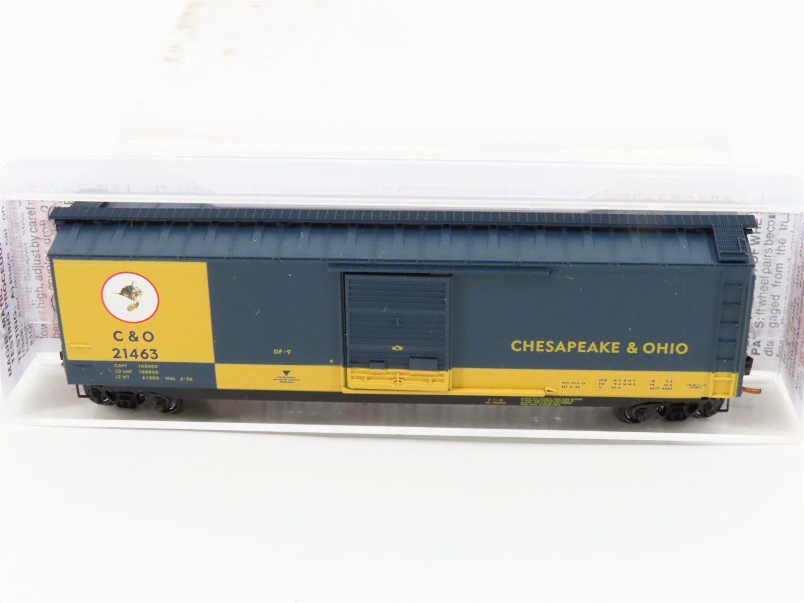 N Micro-Trains MTL 03100073 C&O Chesapeake & Ohio 50' Standard Boxcar #21463