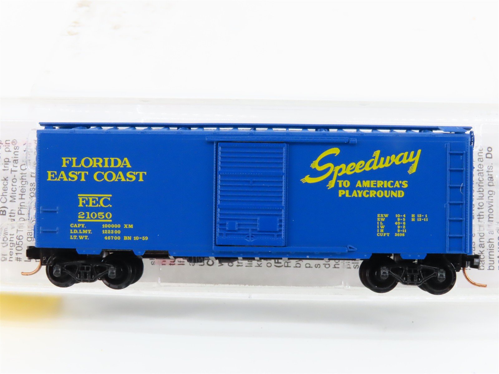 N Scale Micro-Trains MTL 20096 FEC Florida West Coast 40' Standard Boxcar #21050