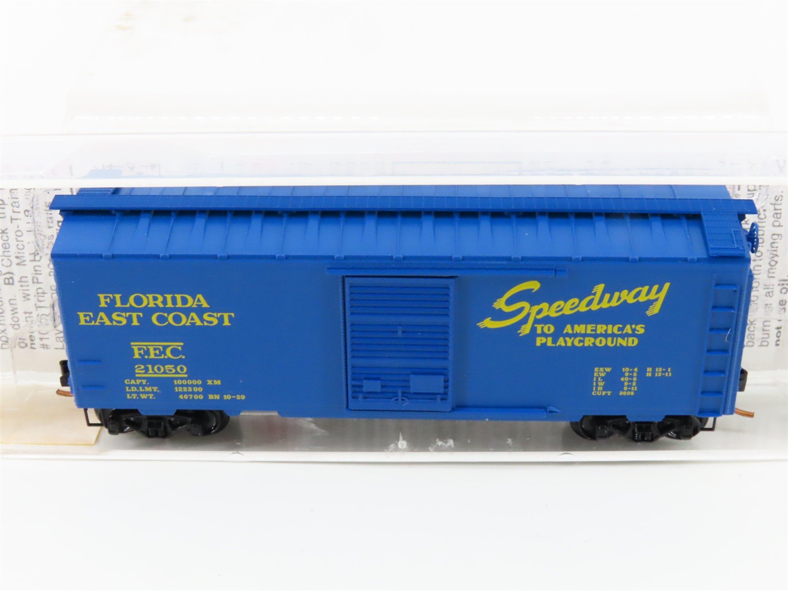 N Scale Micro-Trains MTL 20096 FEC Florida West Coast 40' Standard Boxcar #21050