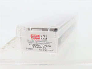 N Scale Micro-Trains MTL 94100 ATSF Santa Fe 3-Bay Covered Hopper #313838