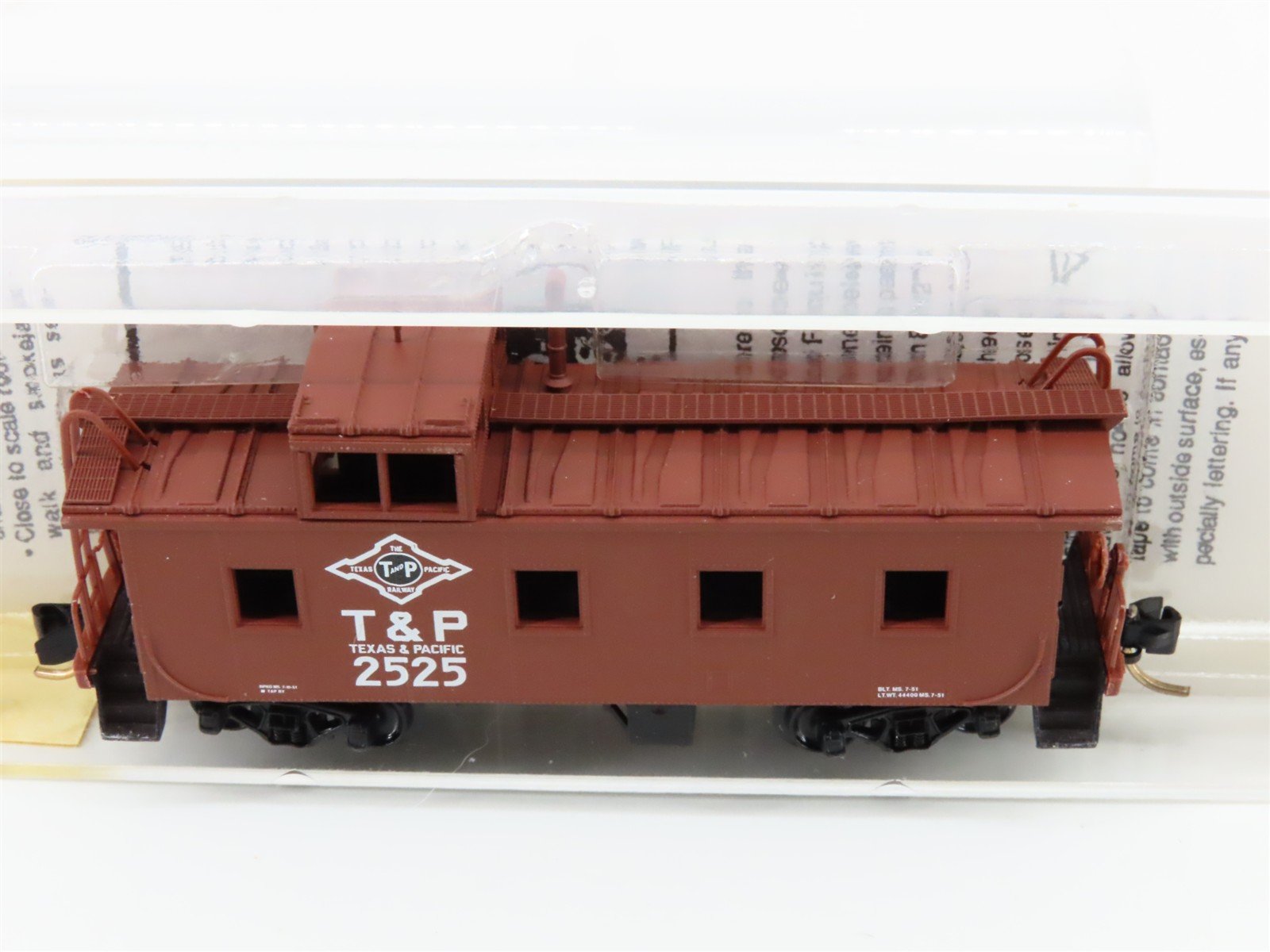 N Scale Micro-Trains MTL 100,010 T&P Texas & Pacific 36' Steel Caboose #2525