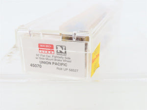 N Scale Micro-Trains MTL 45070 UP union Pacific 50' Fishbelly Flatcar #58527