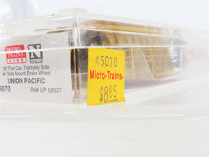 N Scale Micro-Trains MTL 45070 UP union Pacific 50' Fishbelly Flatcar #58527