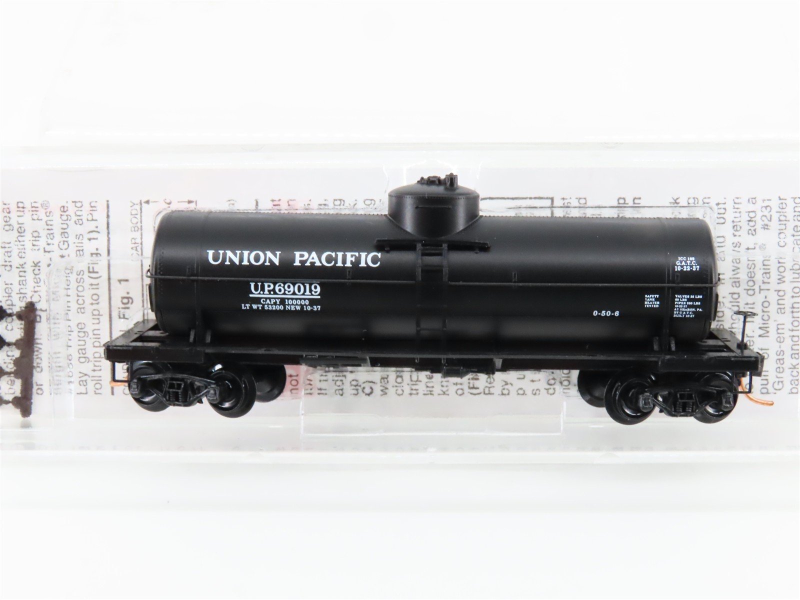 N Scale Micro-Trains MTL 65180 UP Union Pacific 39' Single Dome Tankcar #69019