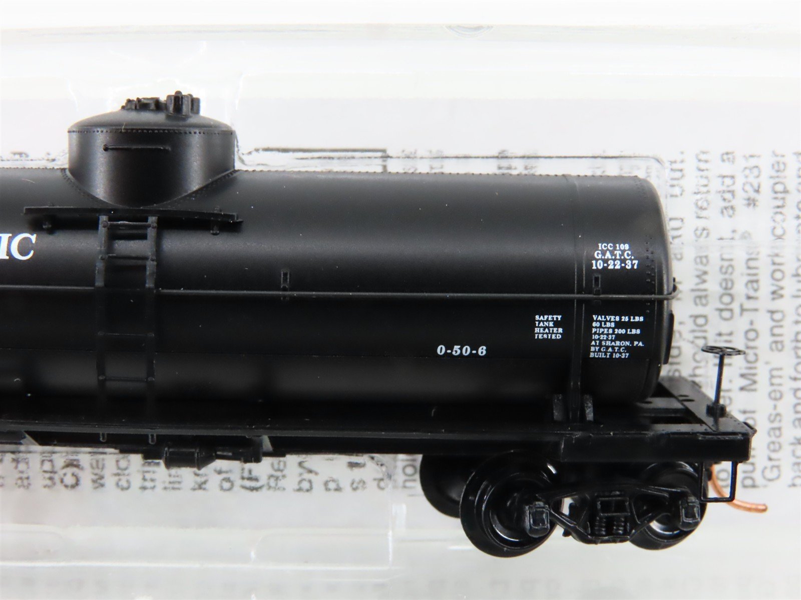 N Scale Micro-Trains MTL 65180 UP Union Pacific 39' Single Dome Tankcar #69019