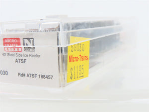 N Scale Micro-Trains MTL 59030 ATSF Santa Fe 40' Steel Ice Reefer #188457