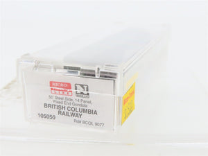 N Scale Micro-Trains MTL 105050 BCOL British Columbia 50' Gondola Car #9077
