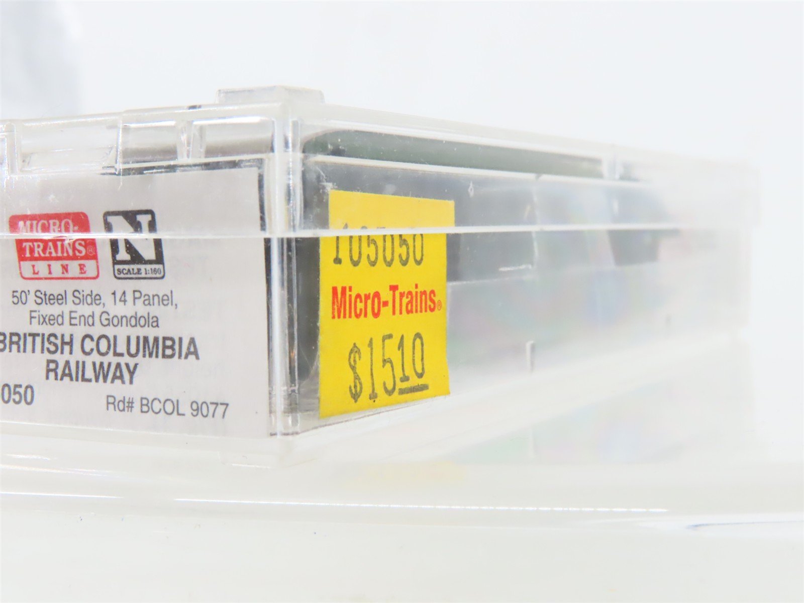 N Scale Micro-Trains MTL 105050 BCOL British Columbia 50' Gondola Car #9077
