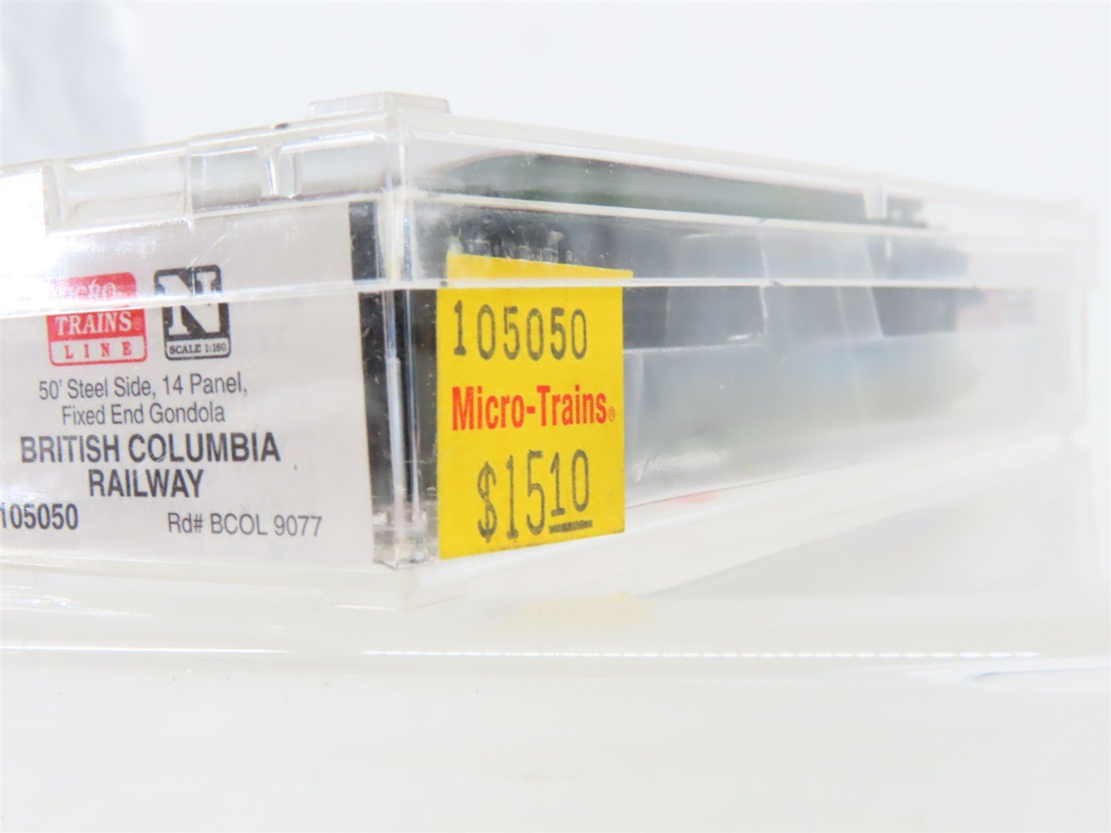 N Scale Micro-Trains MTL 105050 BCOL British Columbia 50' Gondola Car #9077