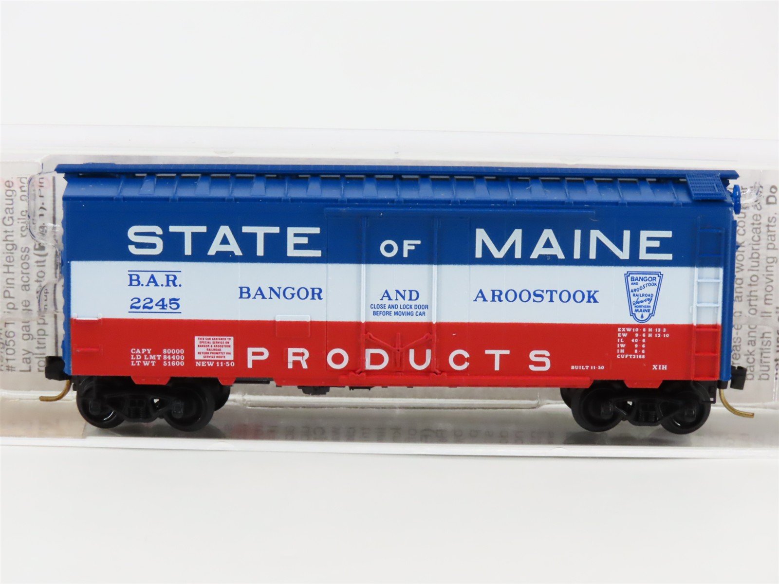 N Scale Micro-Trains MTL 21020 BAR Bangor & Aroostook 40' Standard Boxcar #2245
