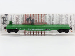 N Scale Micro-Trains MTL 45200 BN Burlington Northern 50' Flatcar #612743