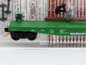 N Scale Micro-Trains MTL 45200 BN Burlington Northern 50' Flatcar #612743
