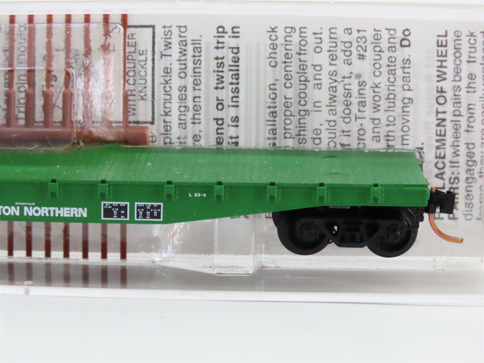 N Scale Micro-Trains MTL 45200 BN Burlington Northern 50' Flatcar #612743