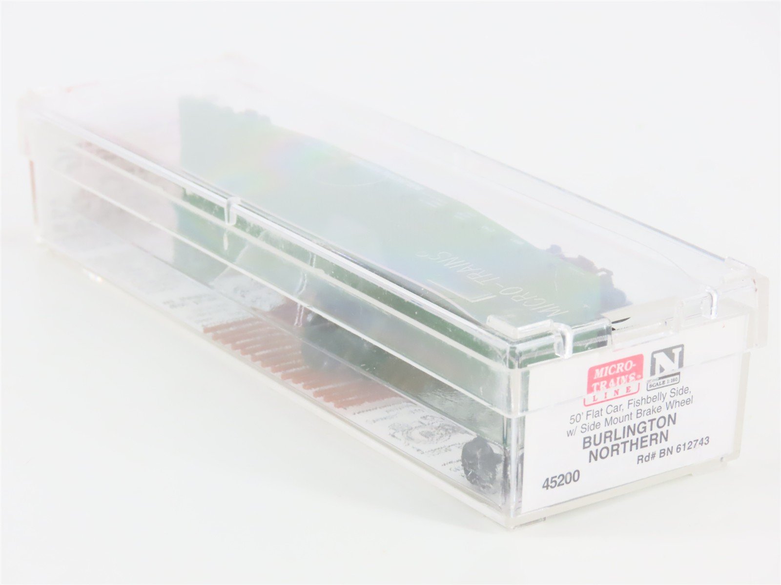 N Scale Micro-Trains MTL 45200 BN Burlington Northern 50' Flatcar #612743