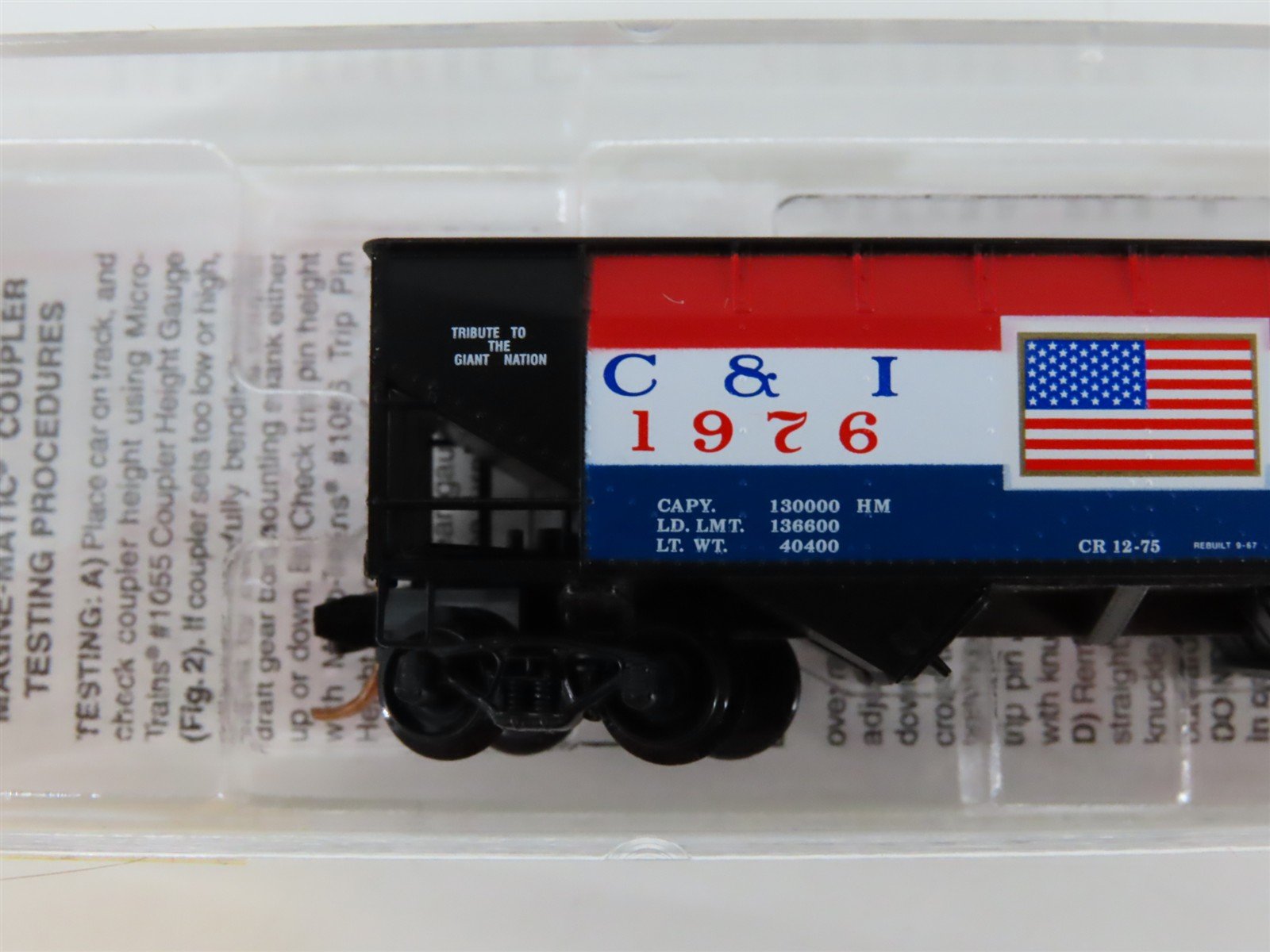 N Micro-Trains MTL 55430 C&I Cambria & Indiana Bicentennial 2-Bay Hopper #1976