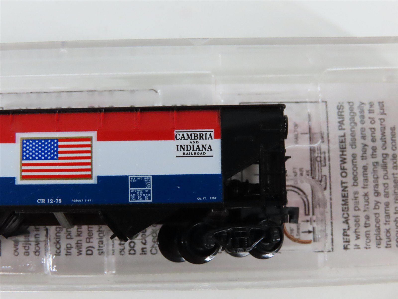 N Micro-Trains MTL 55430 C&I Cambria & Indiana Bicentennial 2-Bay Hopper #1976