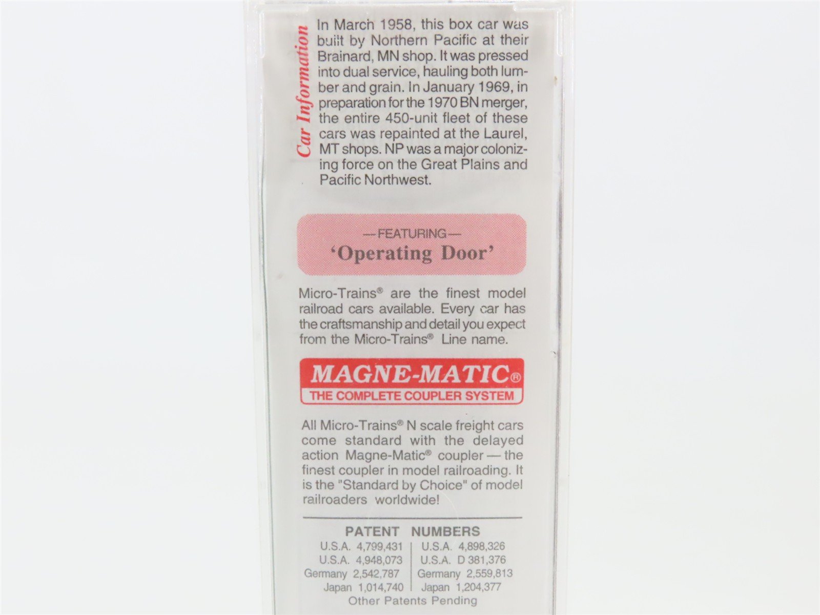 N Scale Micro-Trains MTL 22090 NP Northern Pacific 40' Boxcar #8133