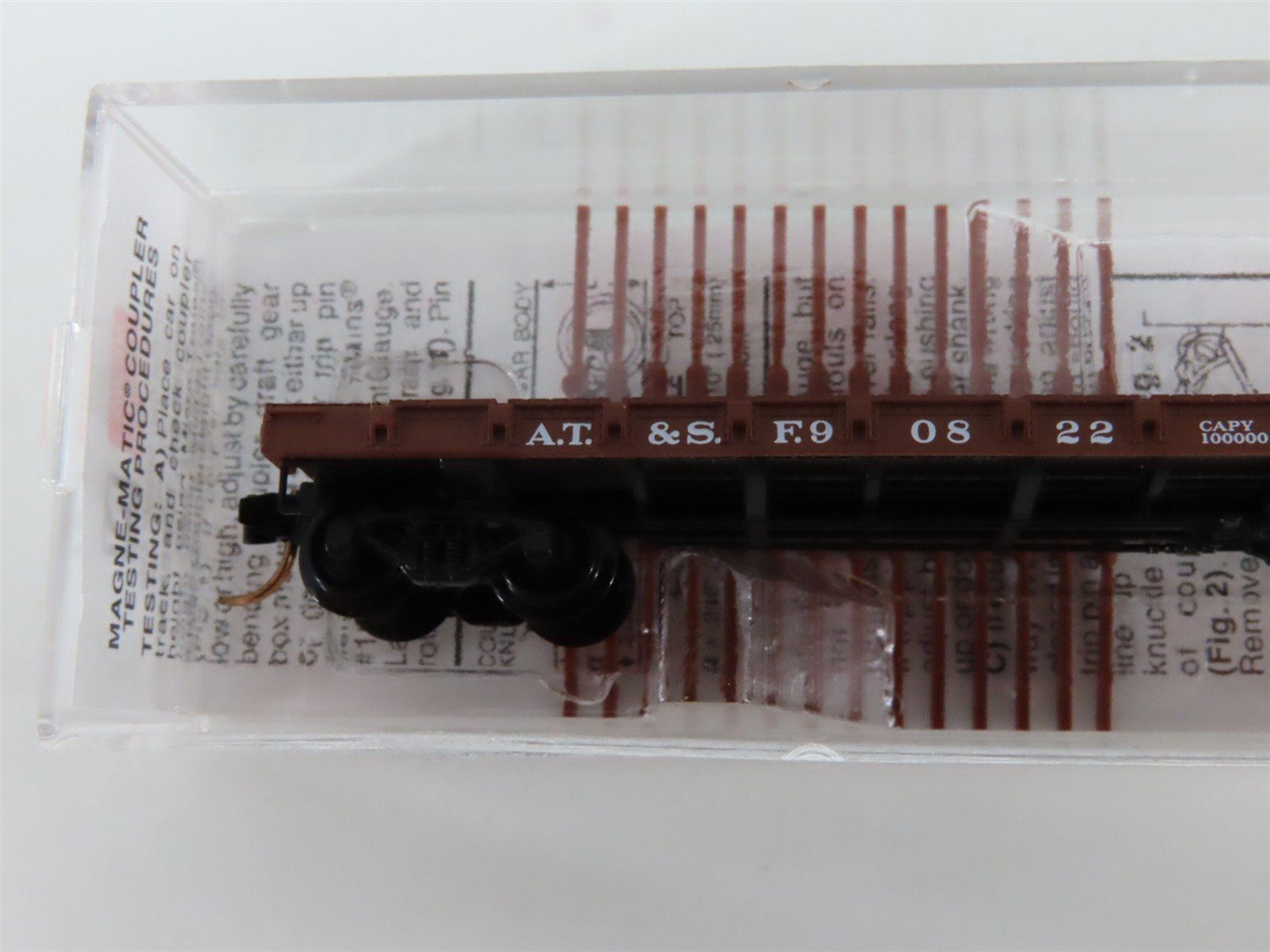 N Scale Micro-Trains MTL 44060 ATSF Santa Fe 50' Straight Side Flatcar #90822